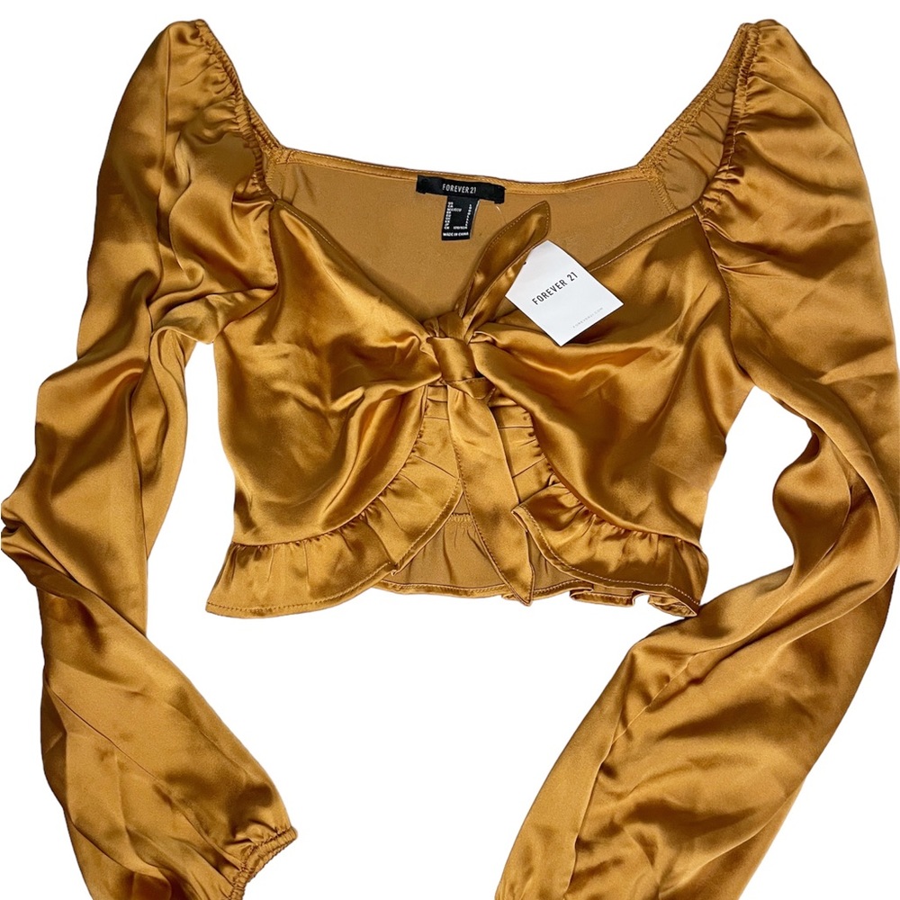 F21 Silk Blouse, Size Large